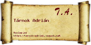 Tárnok Adrián névjegykártya
